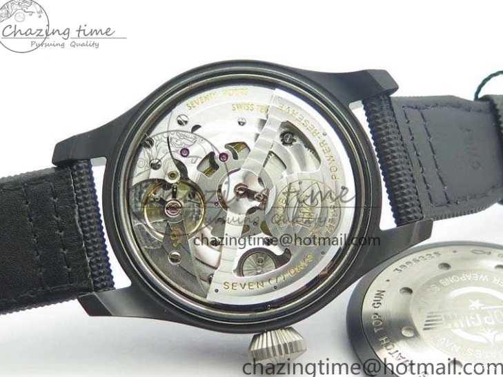 MIROTIME 0815 Big Pilot Real PR IW502001 Real Ceramic ZF 1:1 Best Edition On Black Calfskin Strap A51111 V Seasonal 7227